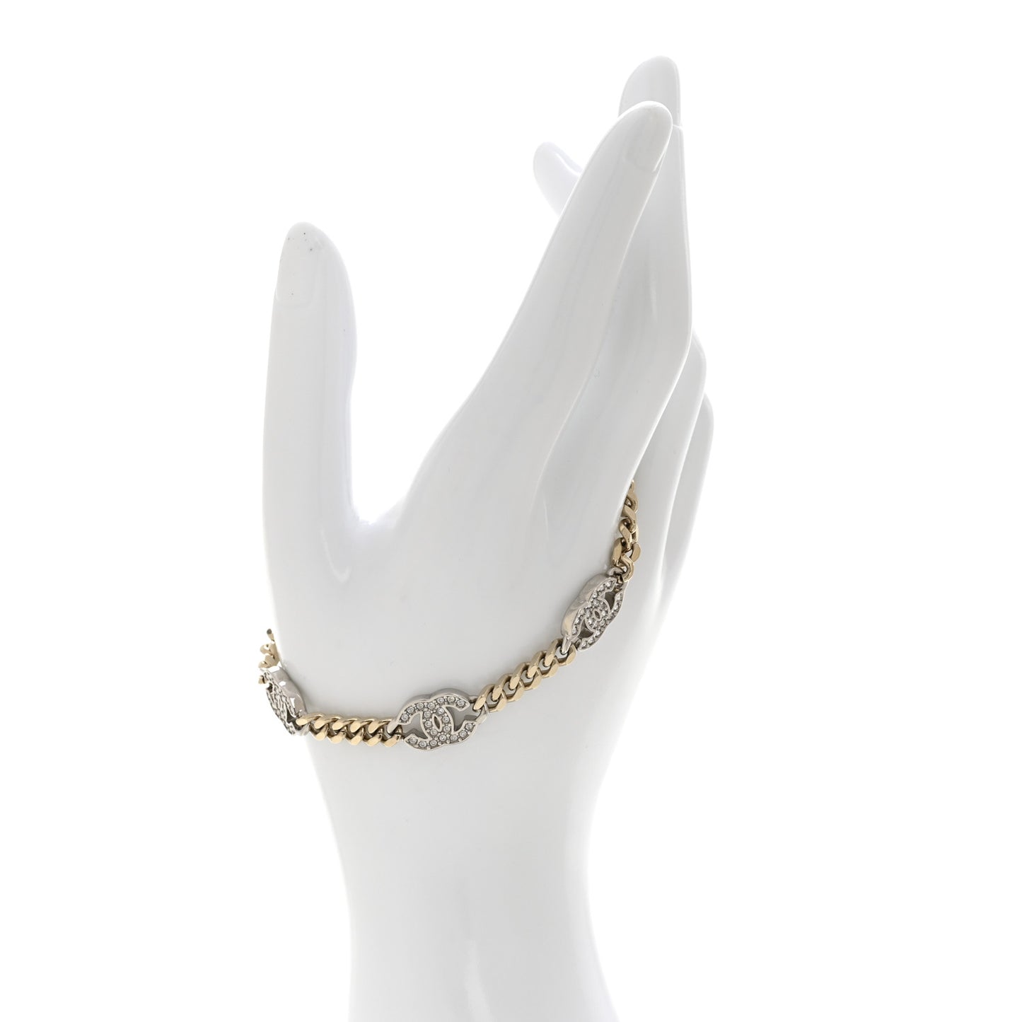 Crystal CC Chain Bracelet Gold Silver