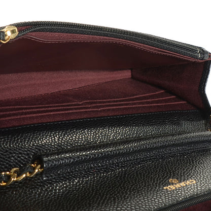 Chanel Caviar Quilted Wallet On Chain WOC Black 6 of 9