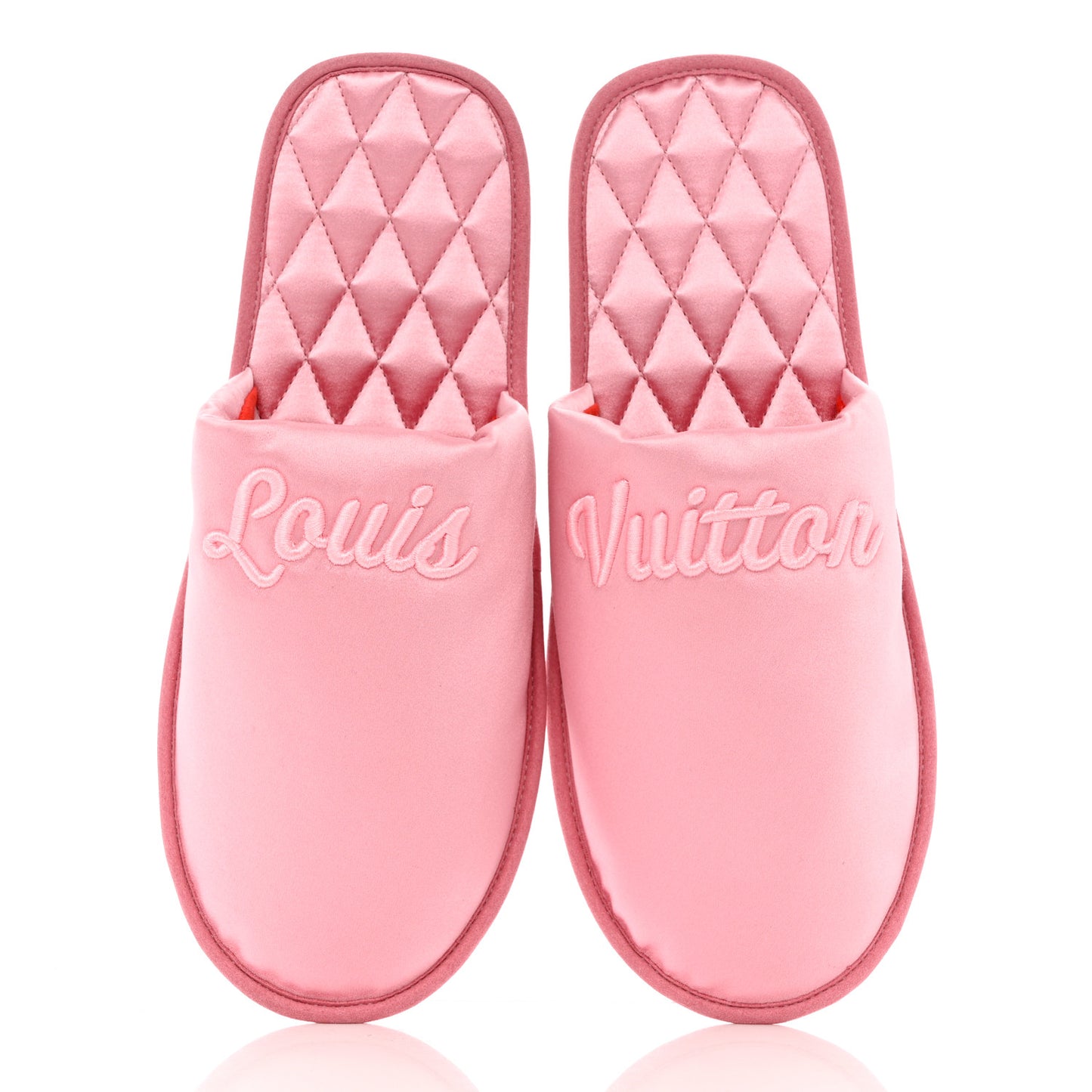 Satin LV Suite Flat Mule 40-41 Rose