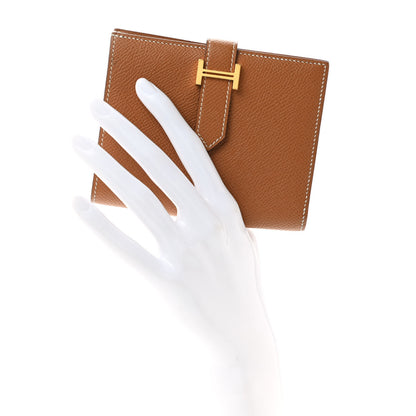 Hermes Epsom Bearn Compact Wallet Gold 2 of 7