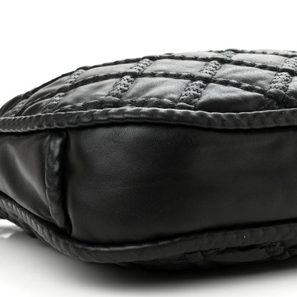 Chanel Quilted Lambskin Hidden Chain Hobo Black 9 of 10