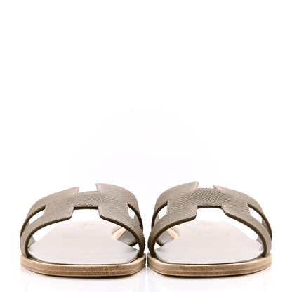 Hermes Epsom Oran Sandals 36 Etoupe 2 of 9