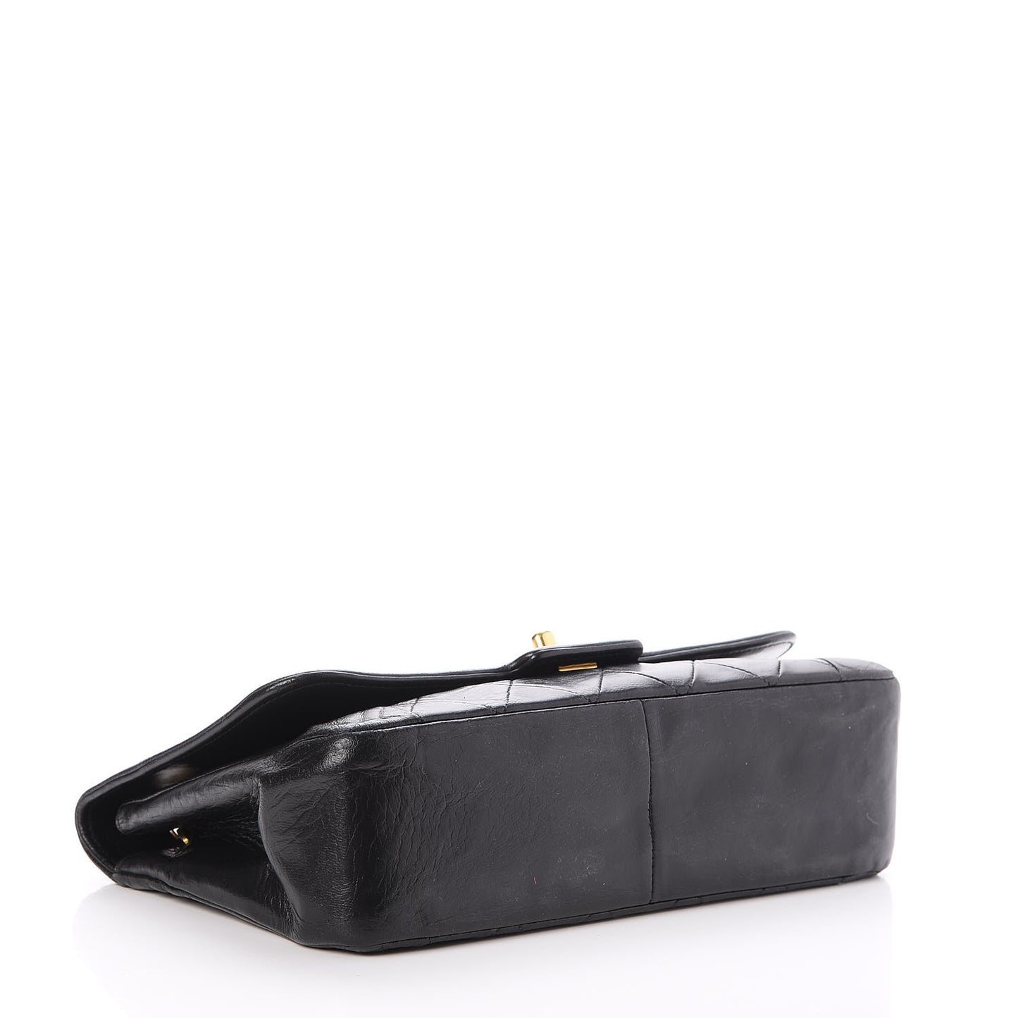 Lambskin Quilted Small Single Flap Black
