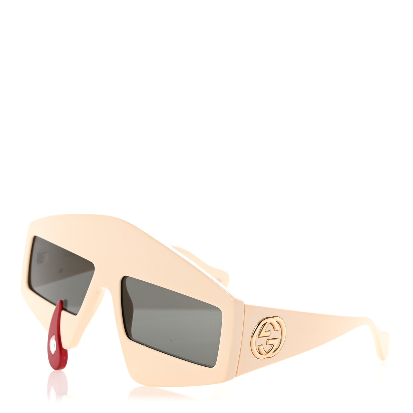 Acetate Crystal Hollywood Forever Tear Drop Sunglasses GG0359S Ivory
