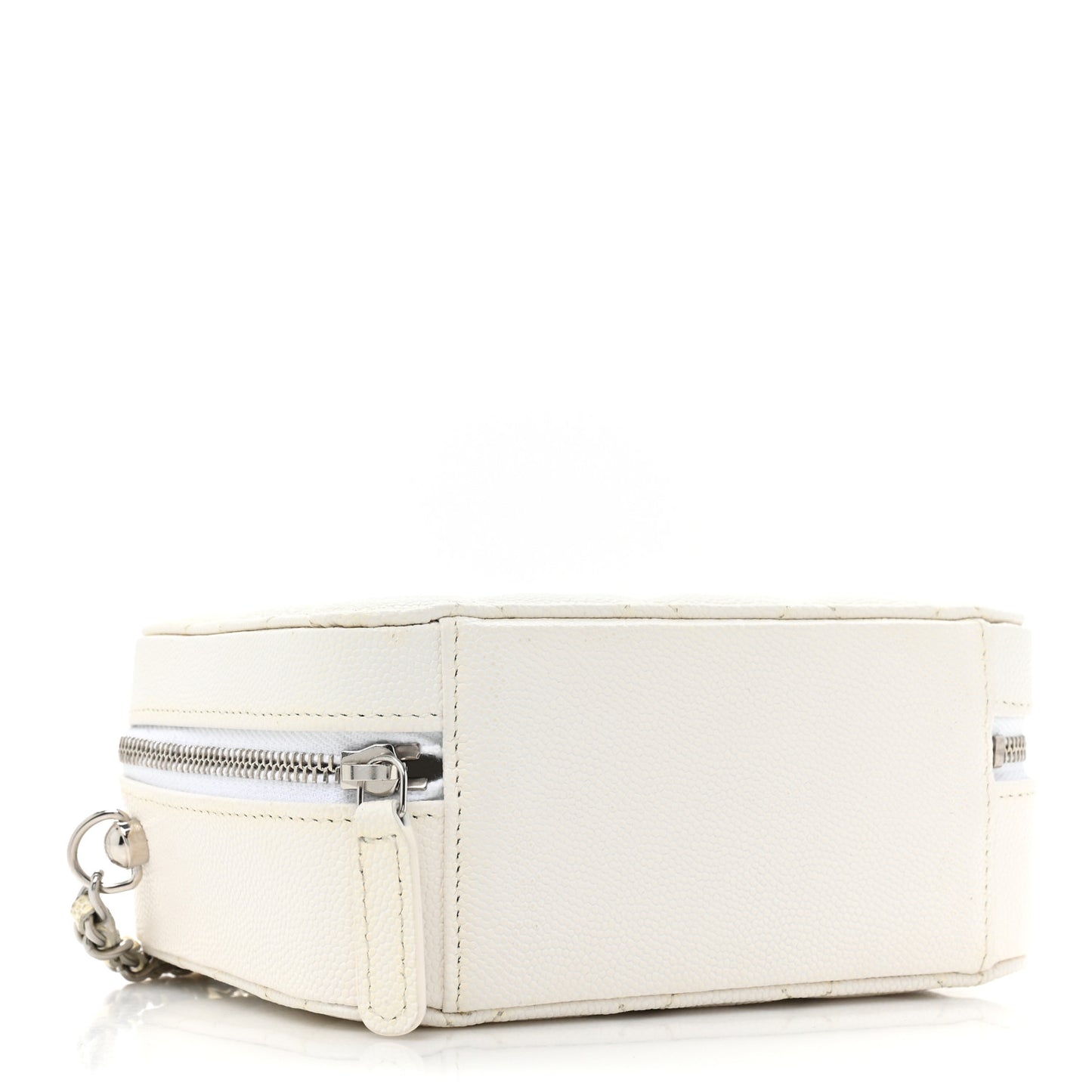 Caviar Quilted Camera Bag White