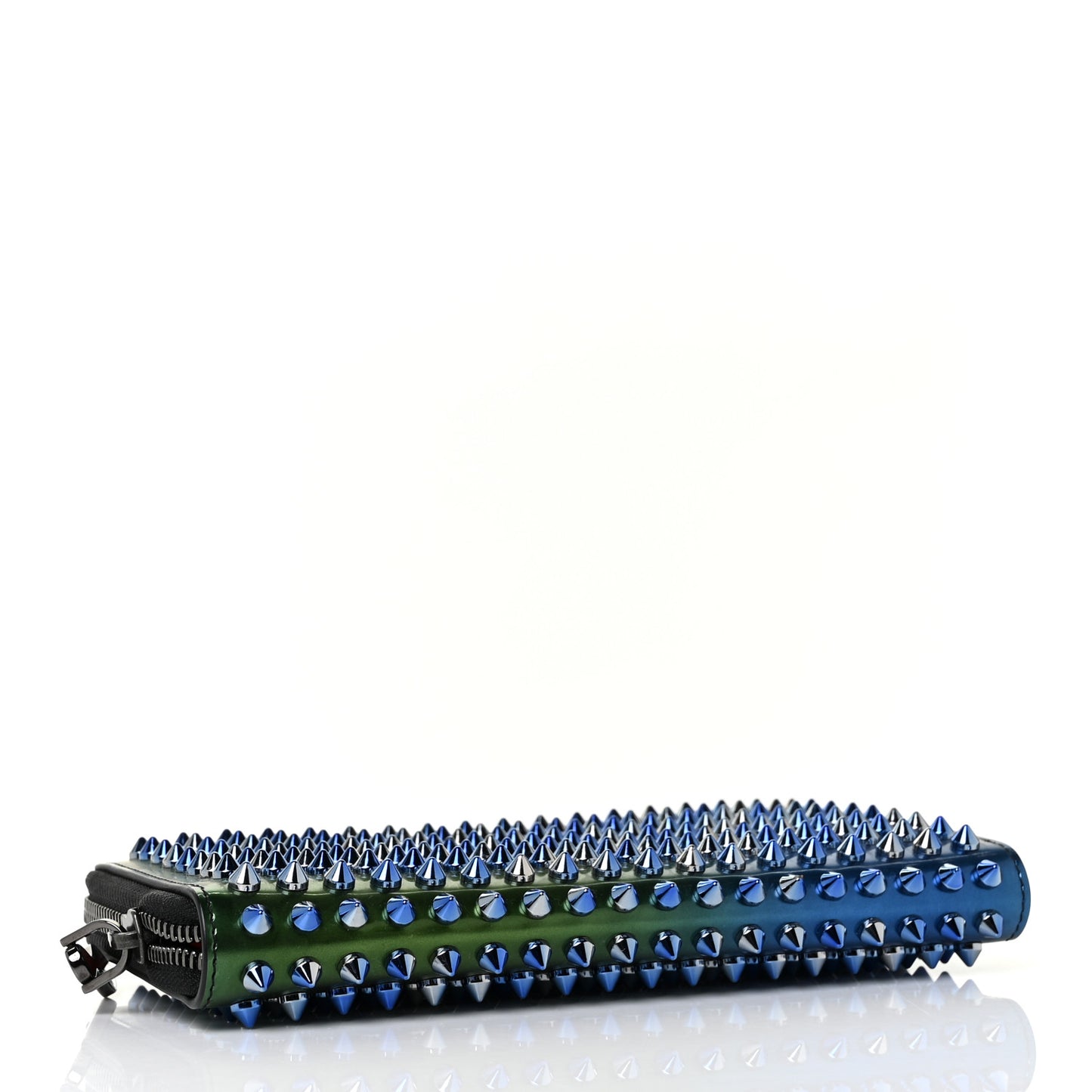 Patent Scarabe Spikes Panettone Zip Around Wallet Multicolor