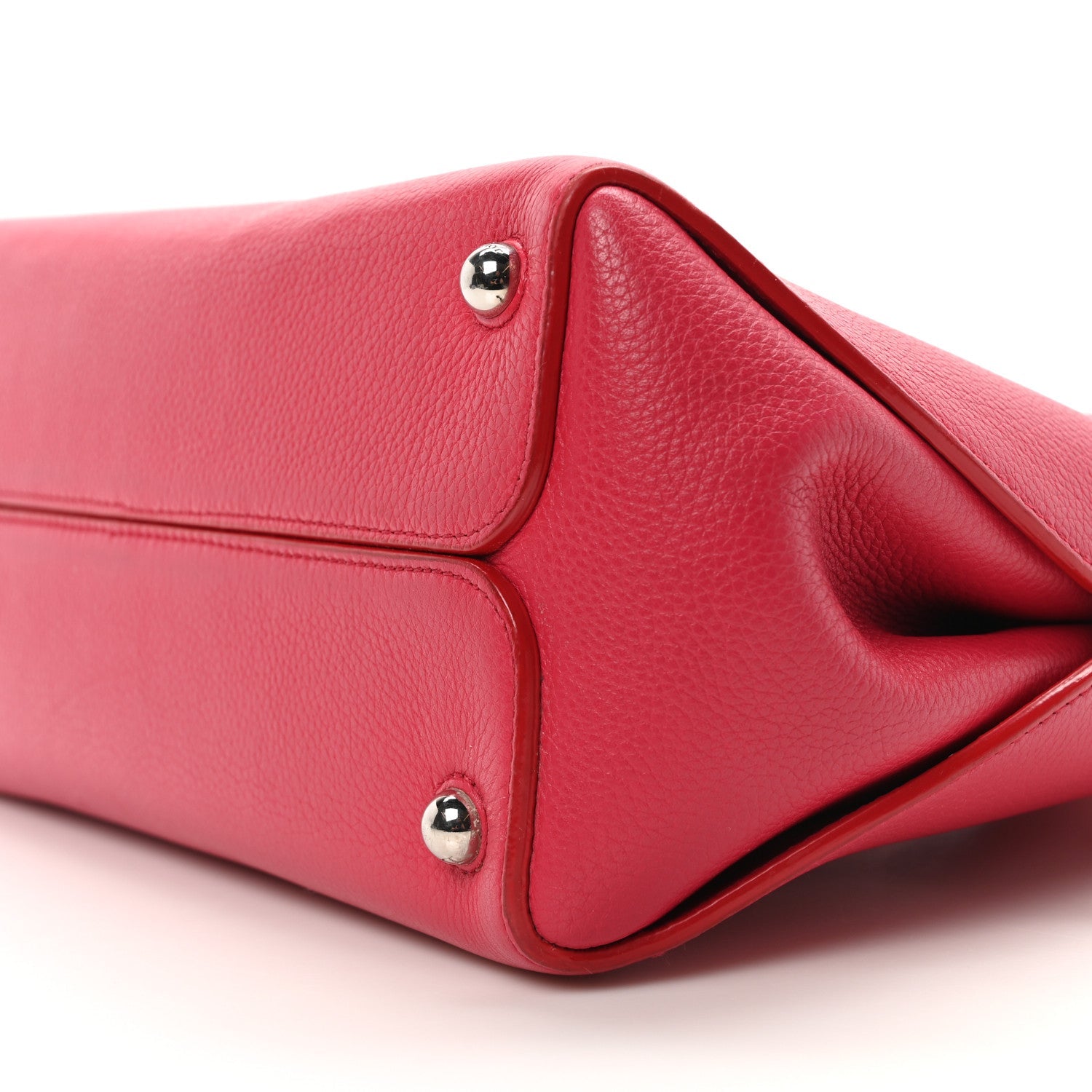 Christian Dior Grained Calfskin Bar Tote Coquelicot 6 of 6