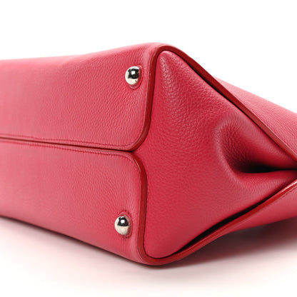 Christian Dior Grained Calfskin Bar Tote Coquelicot 6 of 6