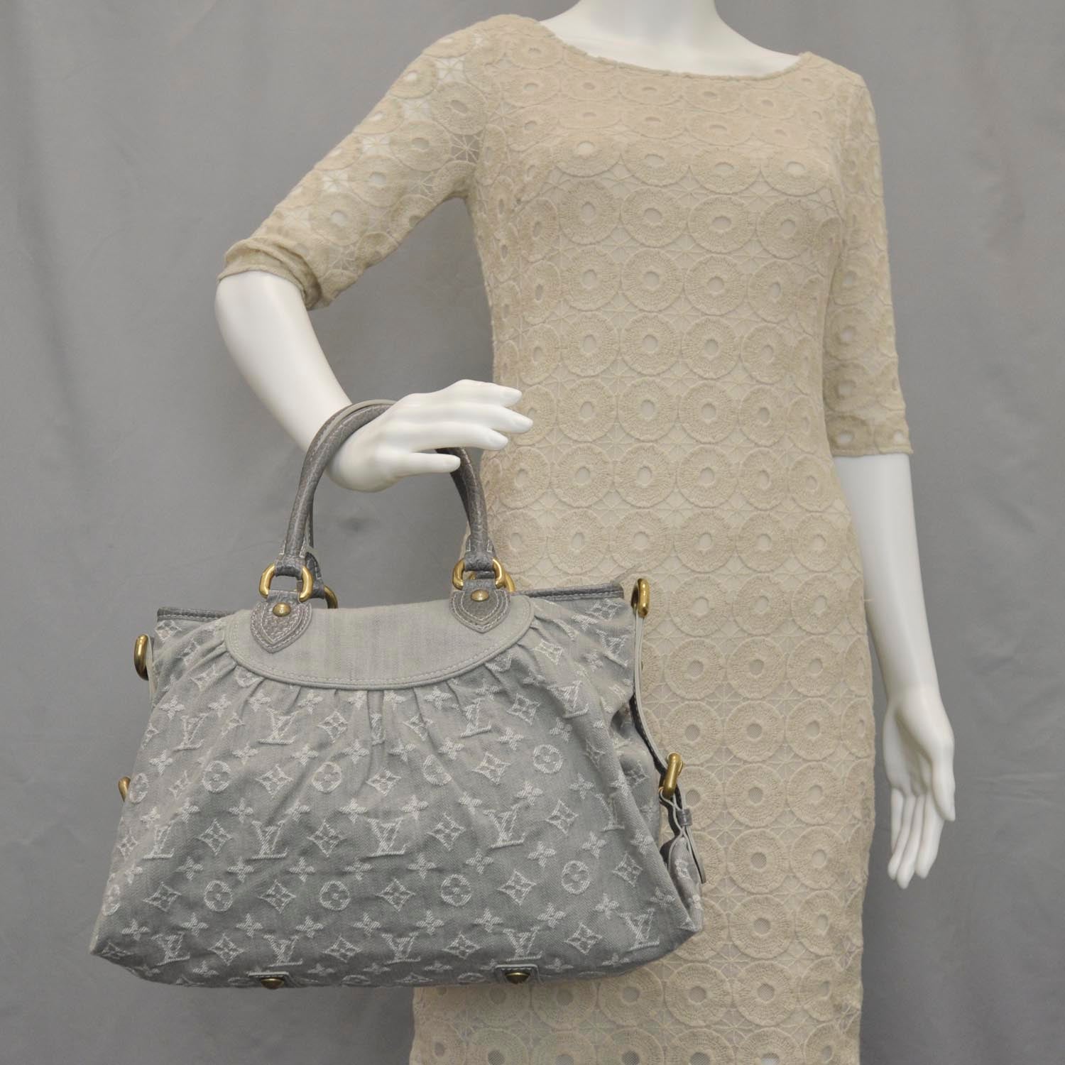 Louis Vuitton Denim Neo Cabby MM Grey 2 of 9