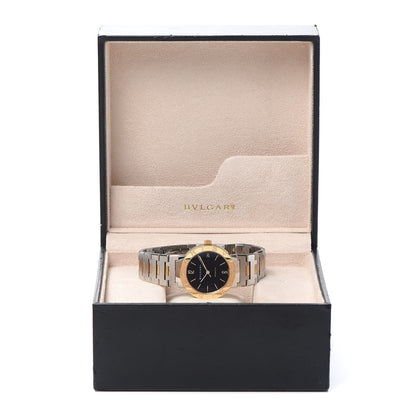 Bulgari Stainless Steel 18K Yellow Gold 33mm Quartz Watch Black 6 of 6