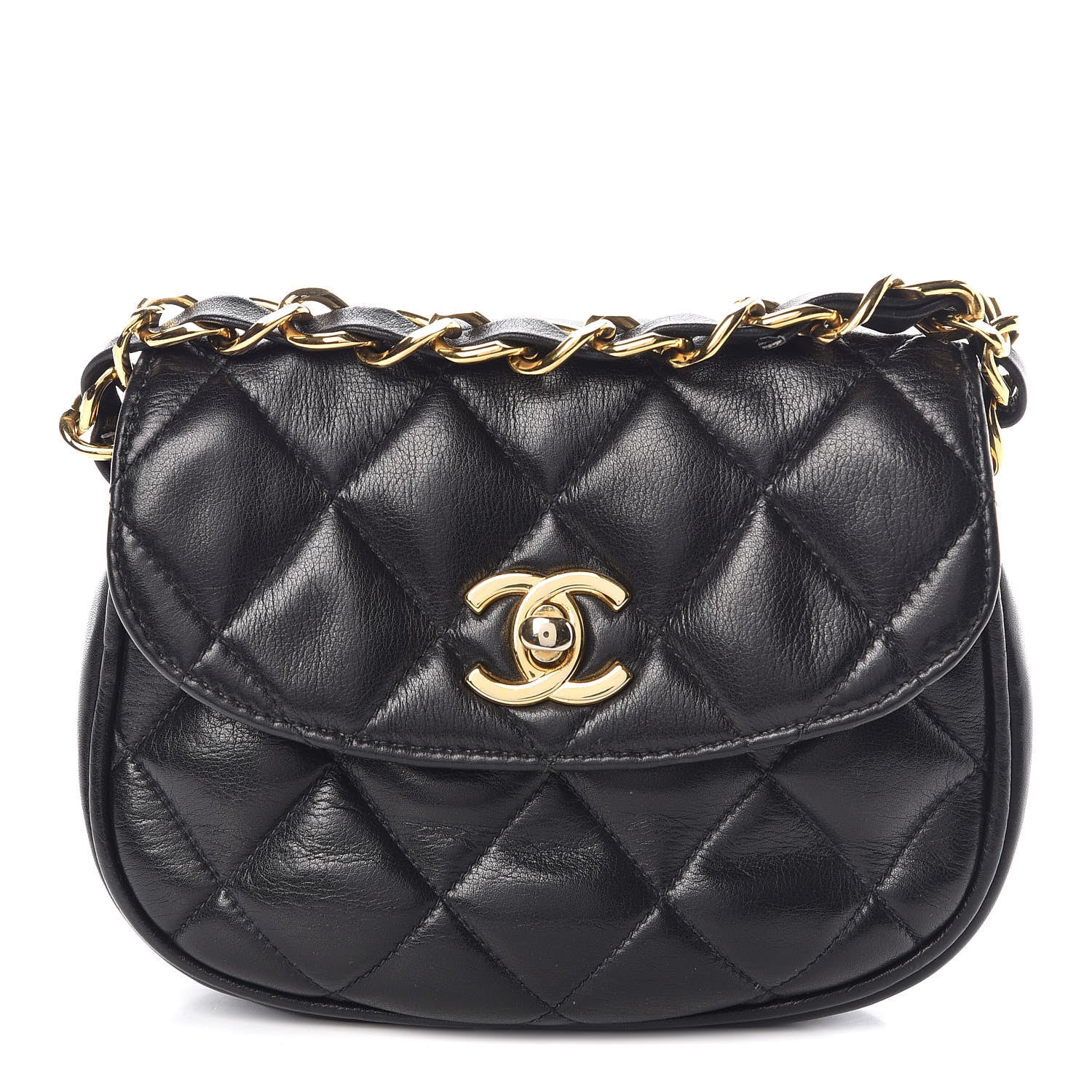 Chanel Lambskin Quilted Extra Mini Flap Black 1 of 8