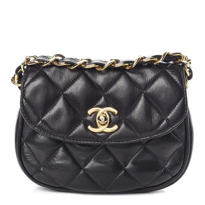 Chanel Lambskin Quilted Extra Mini Flap Black 1 of 8