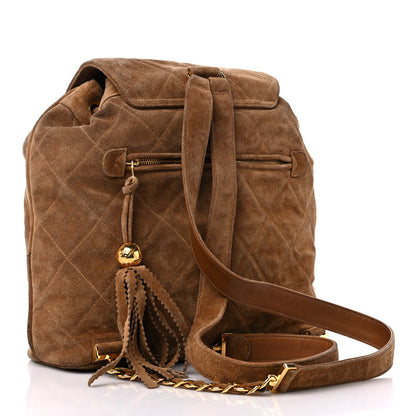 Chanel Suede CC Drawstring Backpack Brown 2 of 20