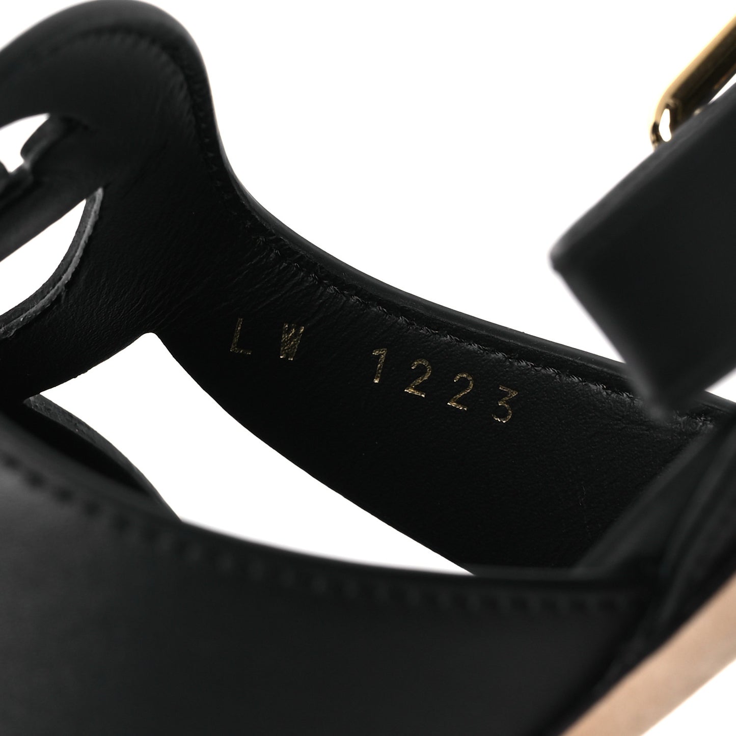 Calfskin LV Isola Sandals 39 Black