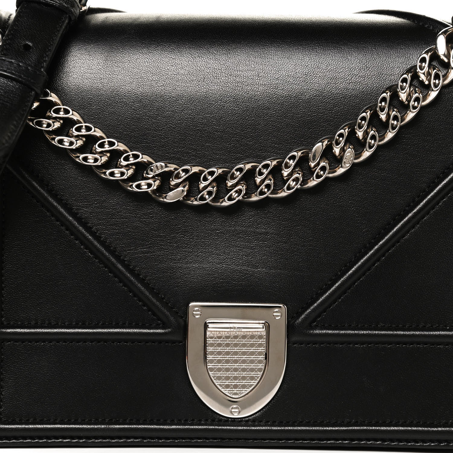 Christian Dior Lambskin Medium Diorama Flap Bag Black 8 of 12