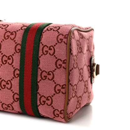 Gucci GG Supreme Web Mini GG Top Handle Bag Pink Beige 9 of 9