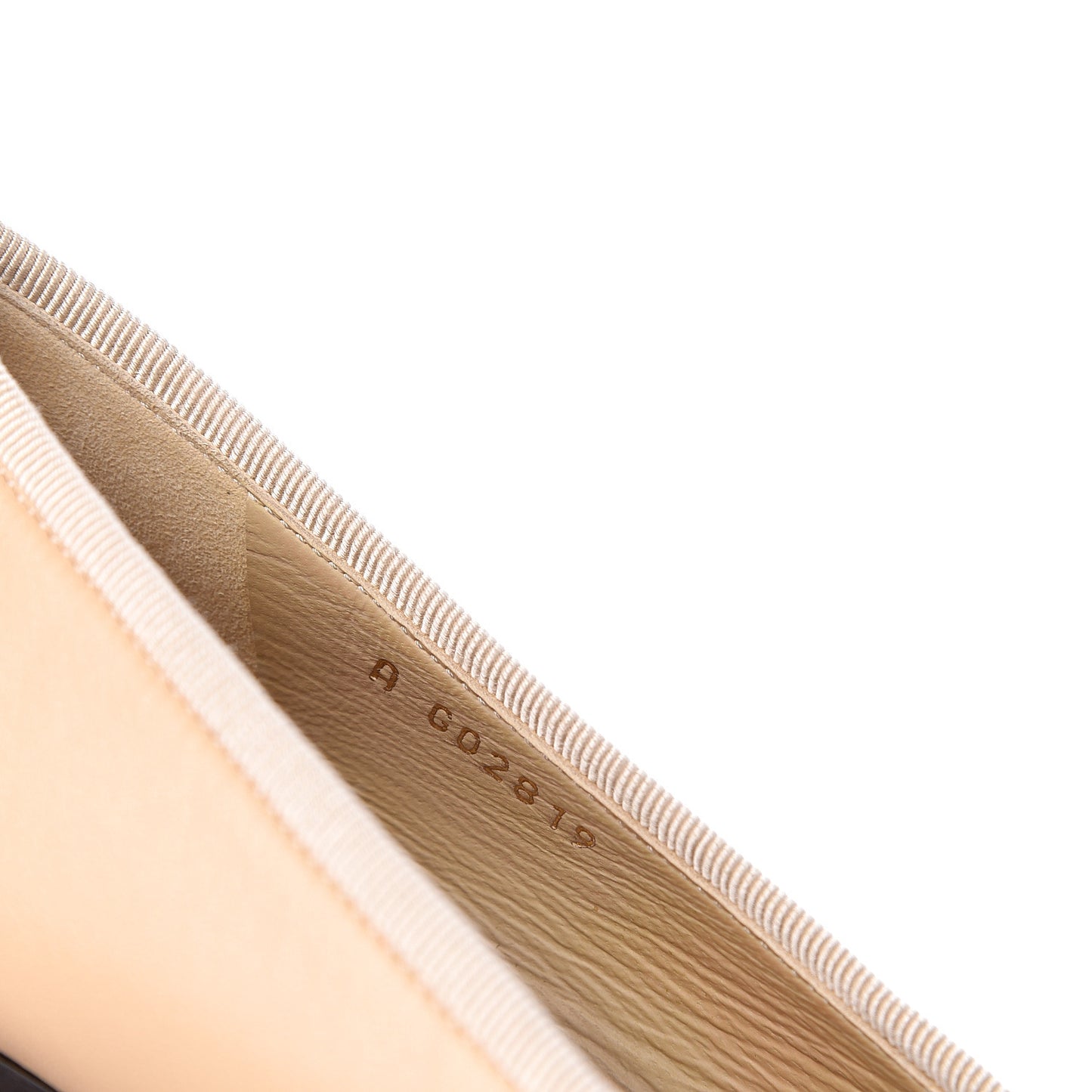 Lambskin CC Cap Toe Ballerina Flats 35 Beige Black
