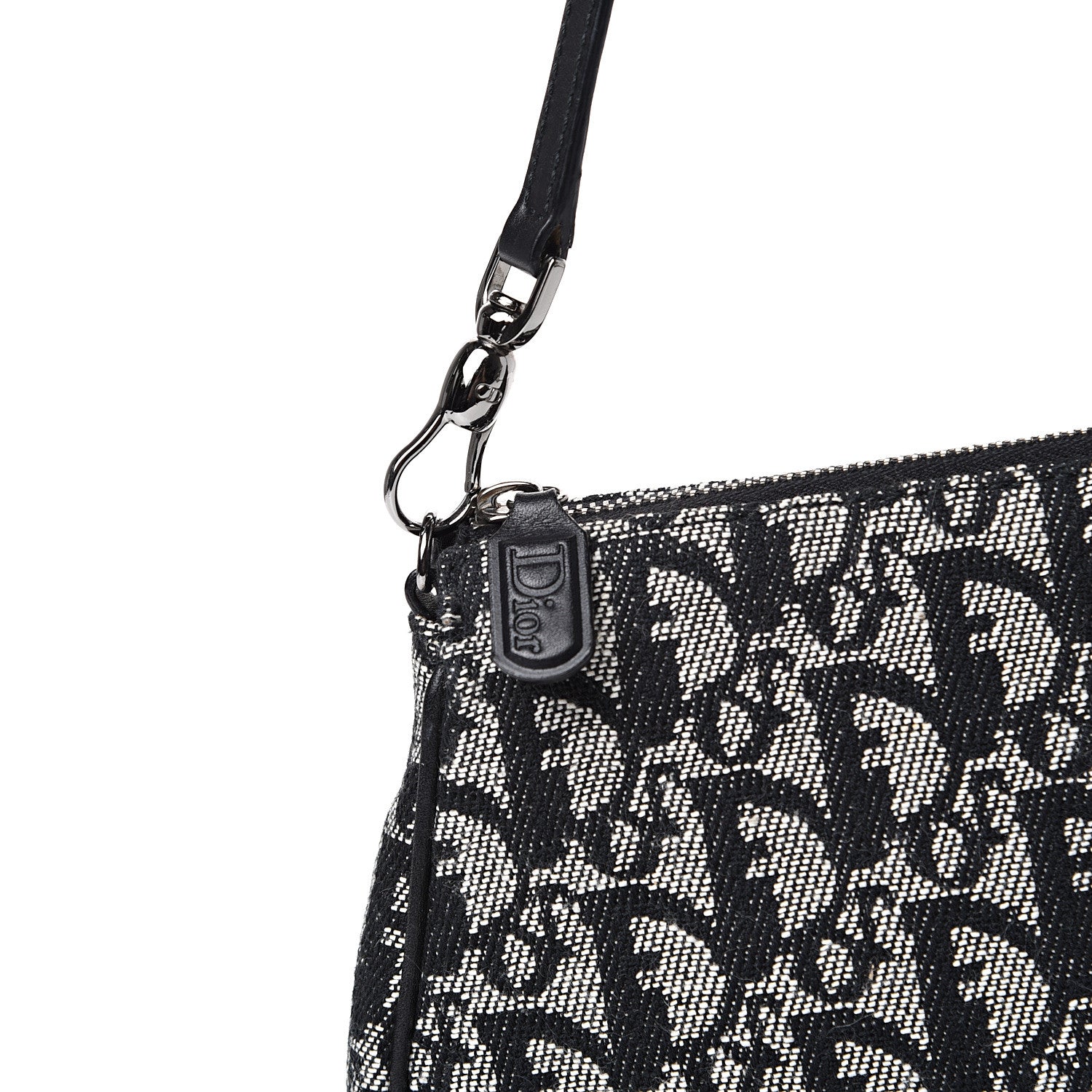 Christian Dior Monogram Mini Saddle Pochette Black 7 of 10