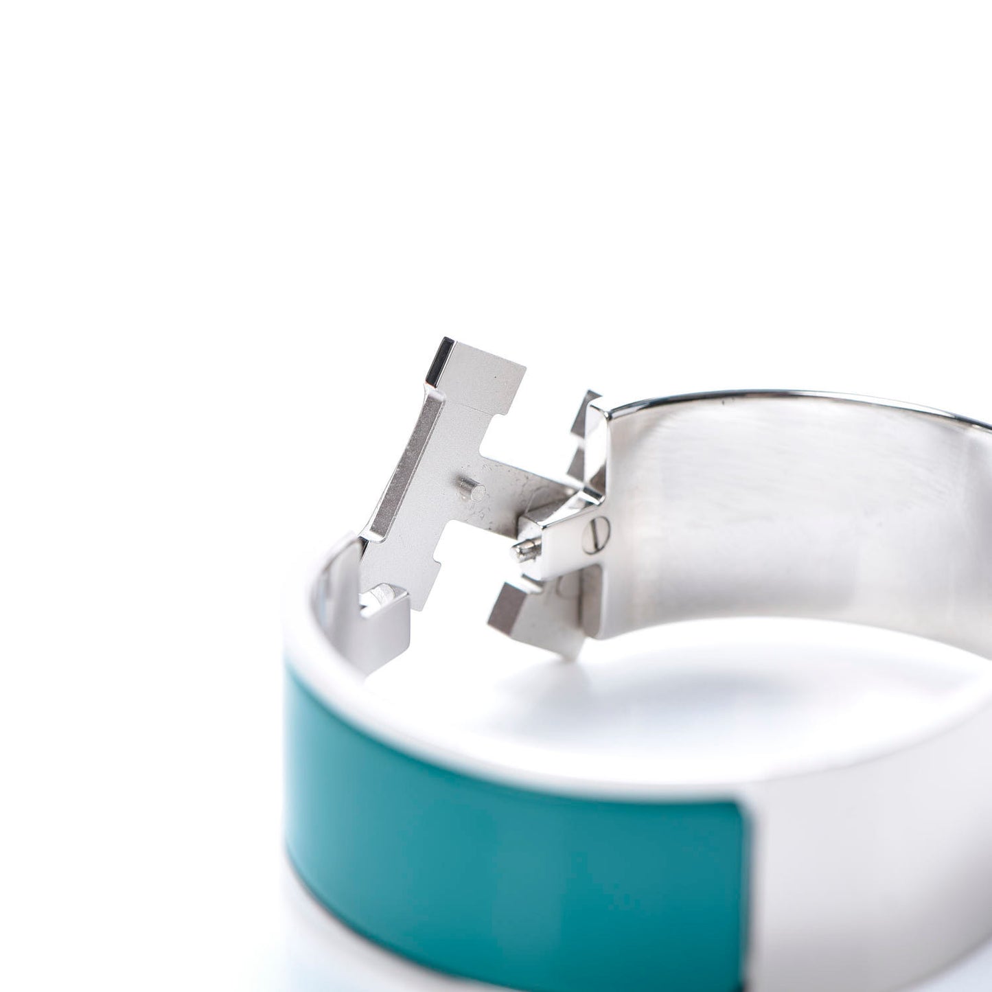 Enamel Wide Clic Clac H Bracelet PM Bleu Canard