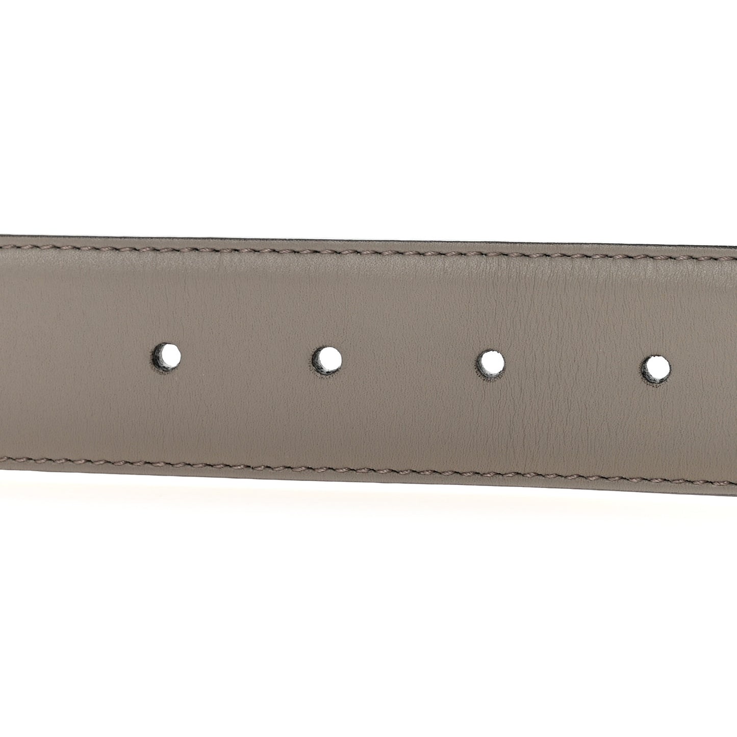 Moon Calfskin Interlocking G 37mm Belt 80 32 Storm Grey