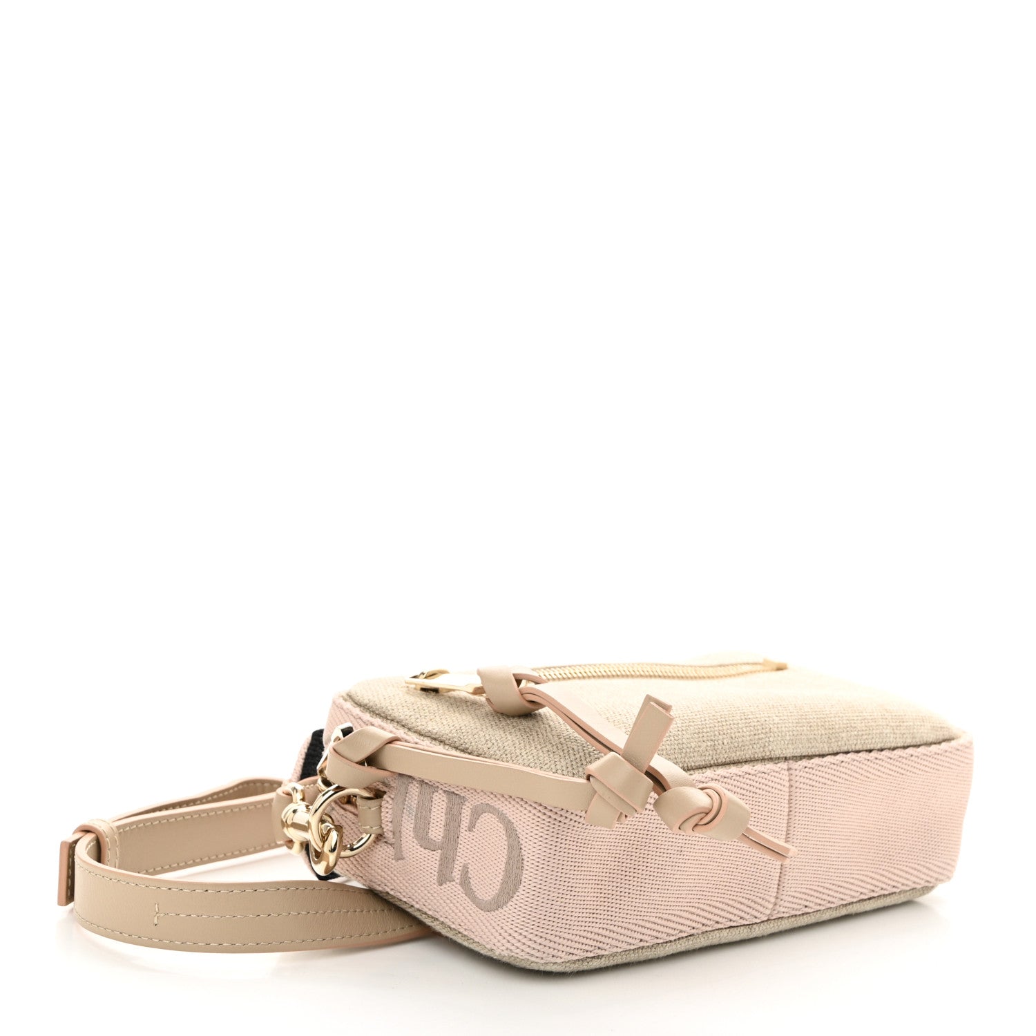 Chloe Linen Woody Belt Bag Blush Beige 4 of 11