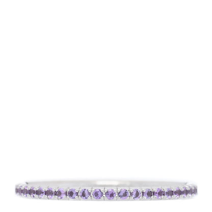 Tiffany 18K White Gold Amethyst Metro Eternity Band Ring 56 7.5 1 of 4