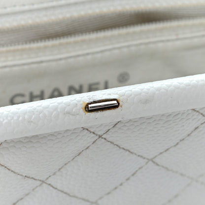 Chanel Caviar Quilted Timeless Clutch White 11 of 16