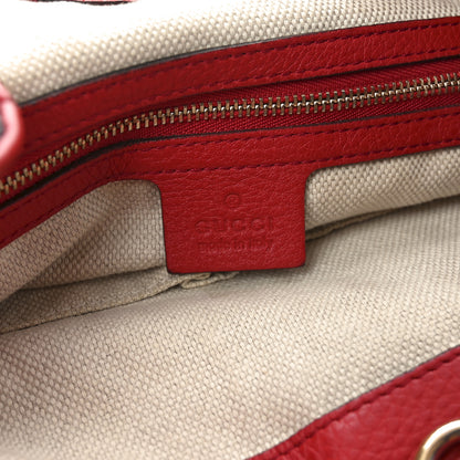 Gucci Pebbled Calfskin Medium Soho Chain Shoulder Bag Tabasco Red 6 of 12