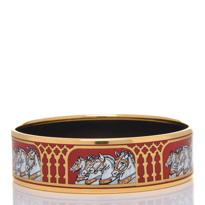 Hermes Enamel Printed Wide Bracelet 65 3 of 5