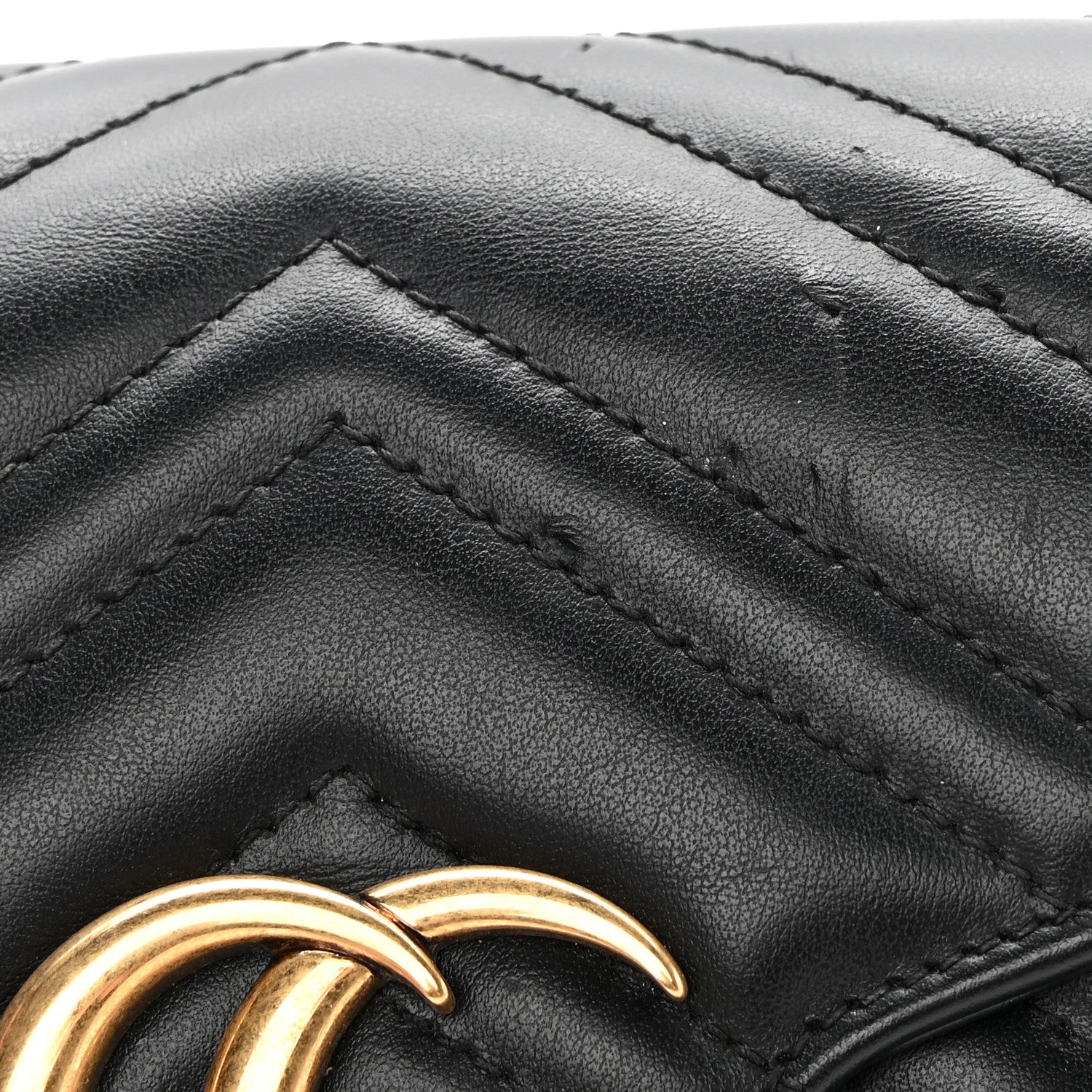 Gucci Calfskin Matelasse GG Marmont Chain Wallet Black 14 of 14
