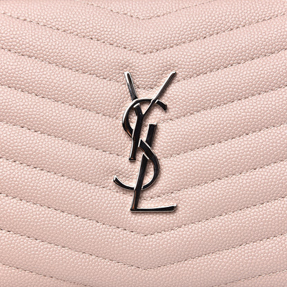 Saint Laurent Grain De Poudre Matelasse Monogram Mini Lou Camera Bag Marble Pink 9 of 9