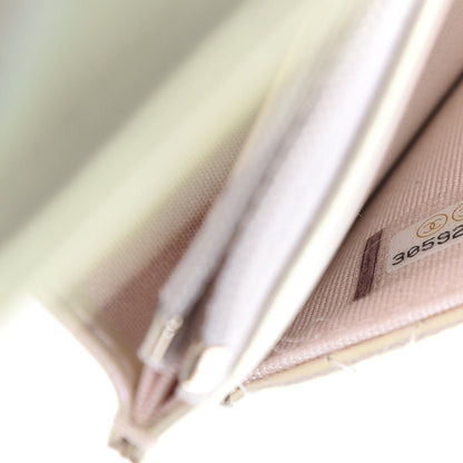 Chanel Iridescent Lambskin Quilted Wallet On Chain WOC Ivory 10 of 12