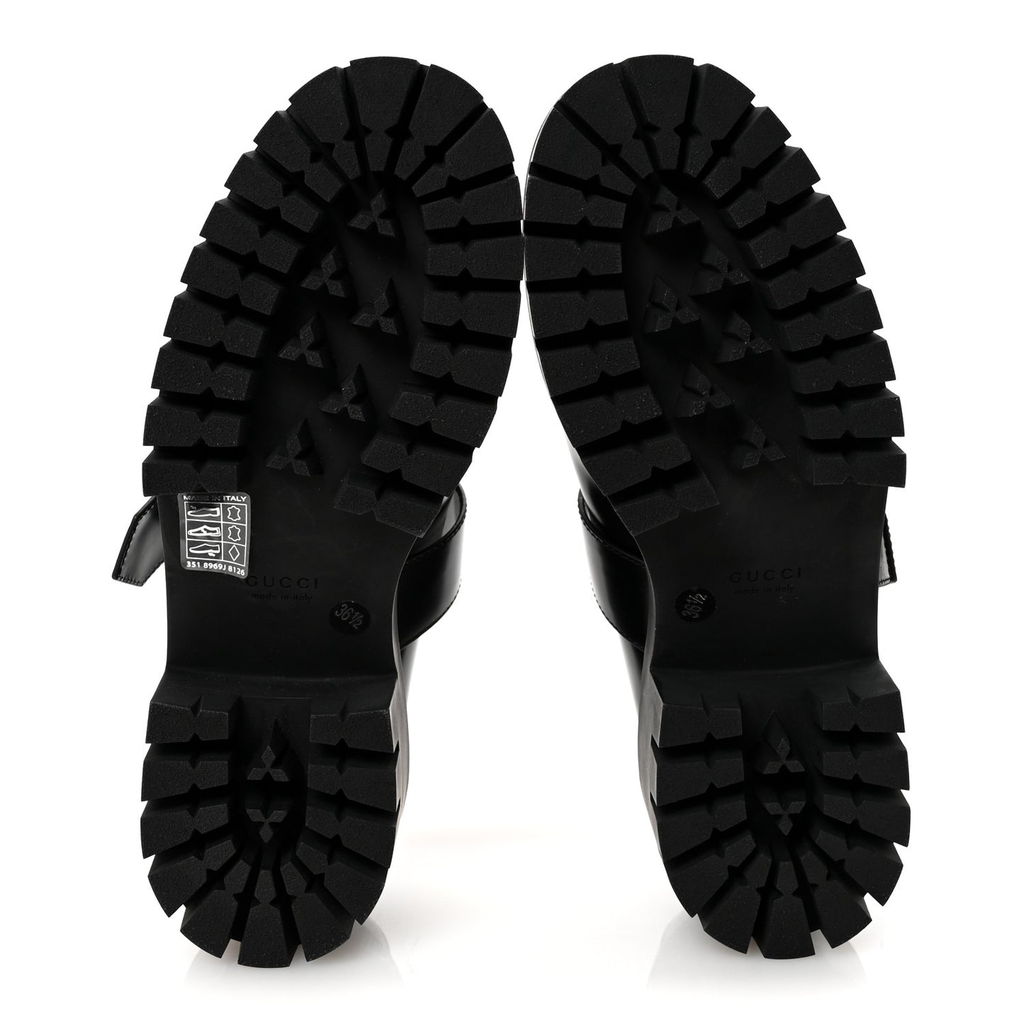 Calfskin Womens Horsebit Platform Chunky Lug Sole Mary Jane 40mm Loafers 36.5 Black