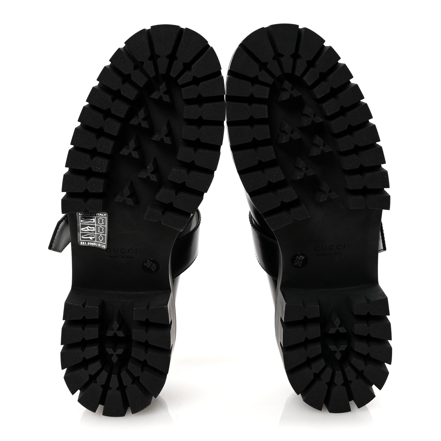 Gucci Calfskin Womens Horsebit Platform Chunky Lug Sole Mary Jane 40mm Loafers 36.5 Black 6 of 10