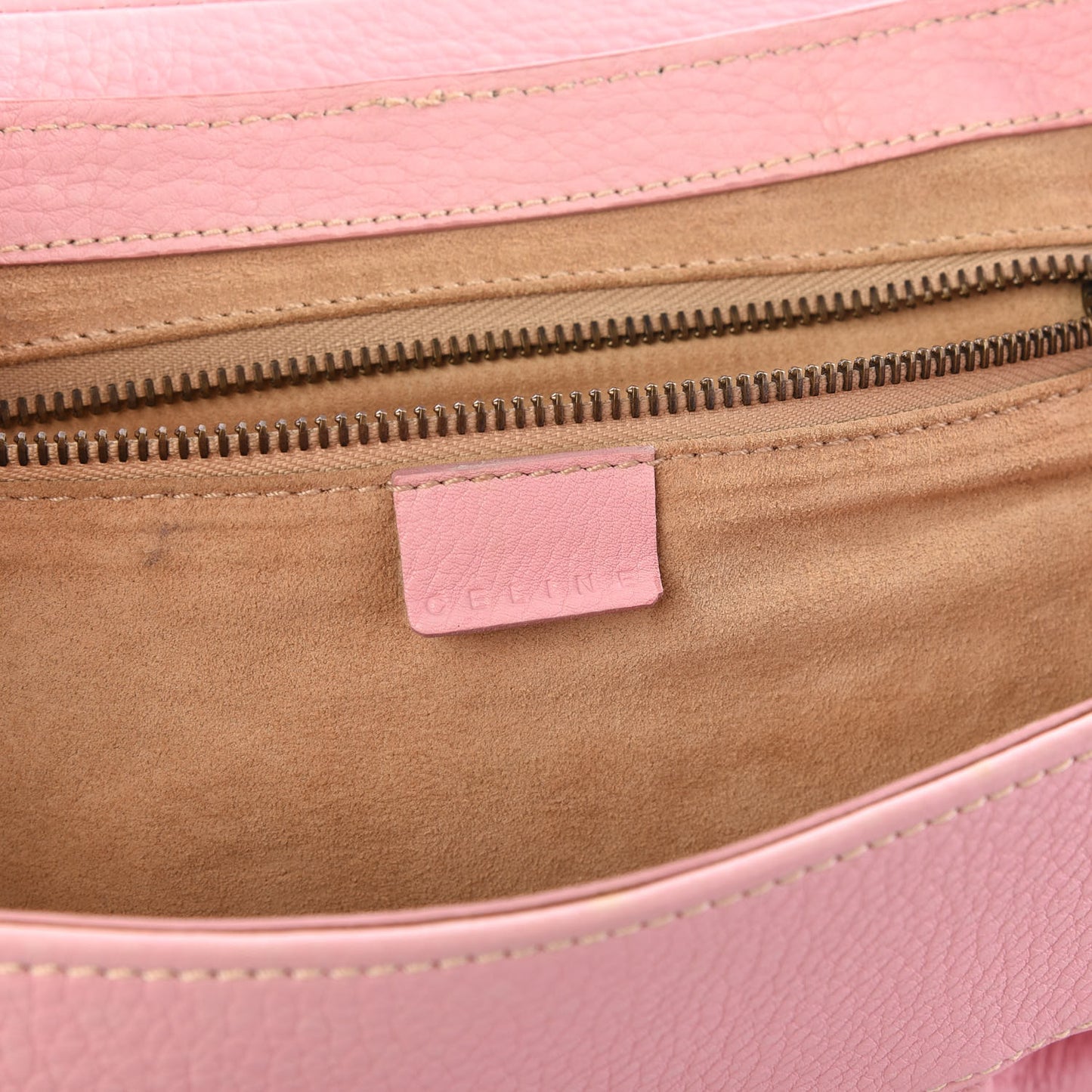 Pebbled Calfskin Shoulder Bag Pink
