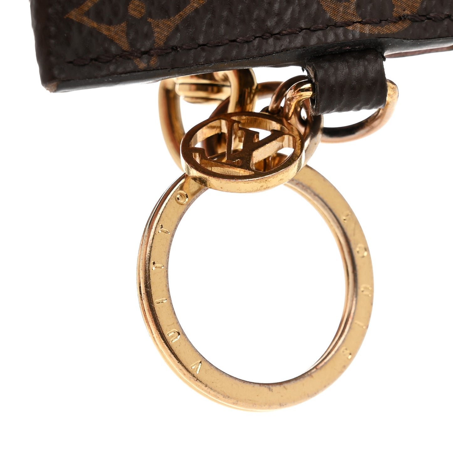 Monogram Kirigami Pouch Bag Charm Key Holder
