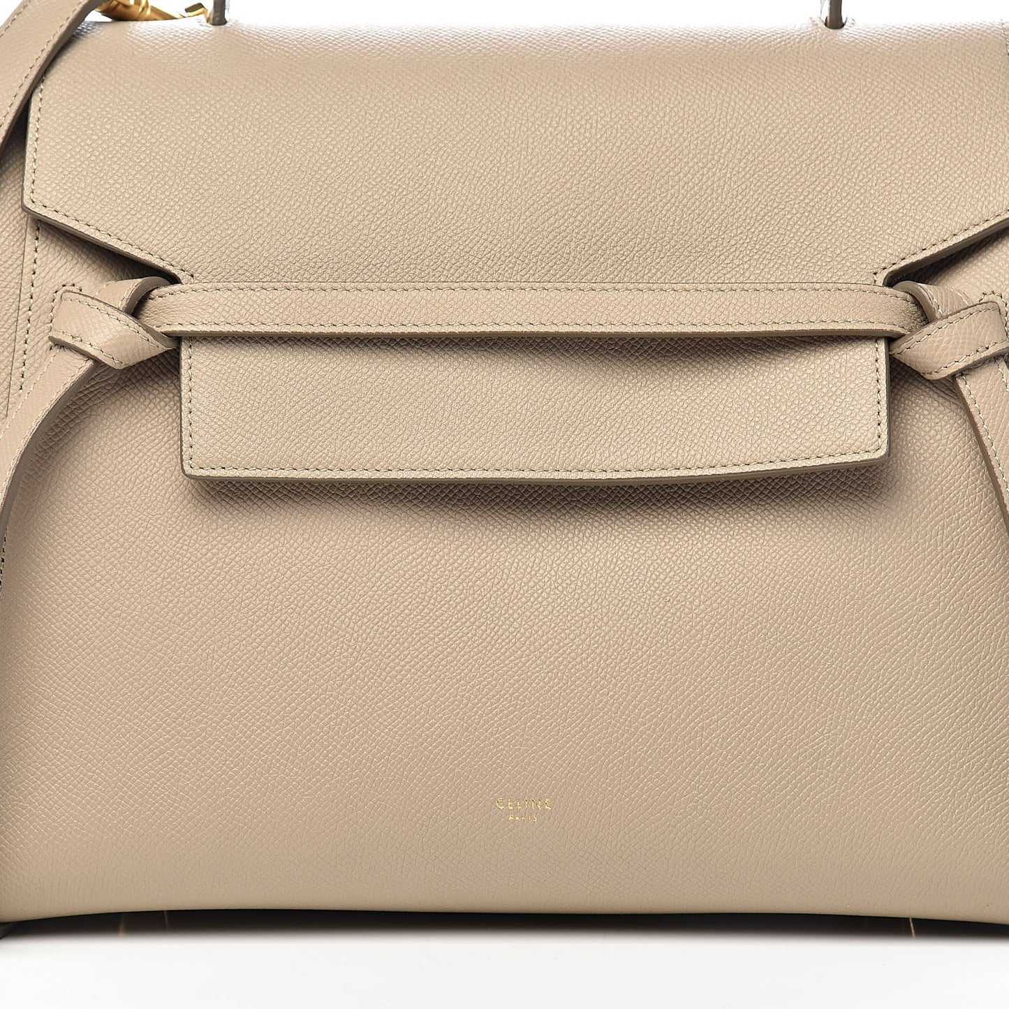 Grained Calfskin Mini Belt Bag Light Taupe