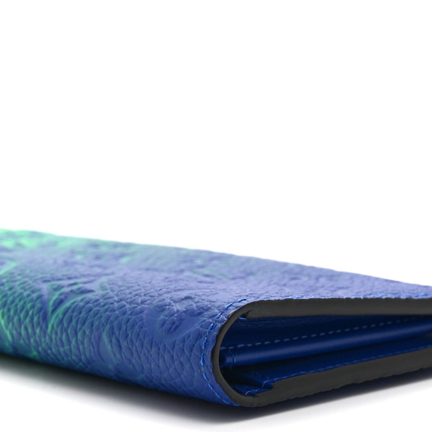 Taurillon Illusion Brazza Wallet Bleu Vert