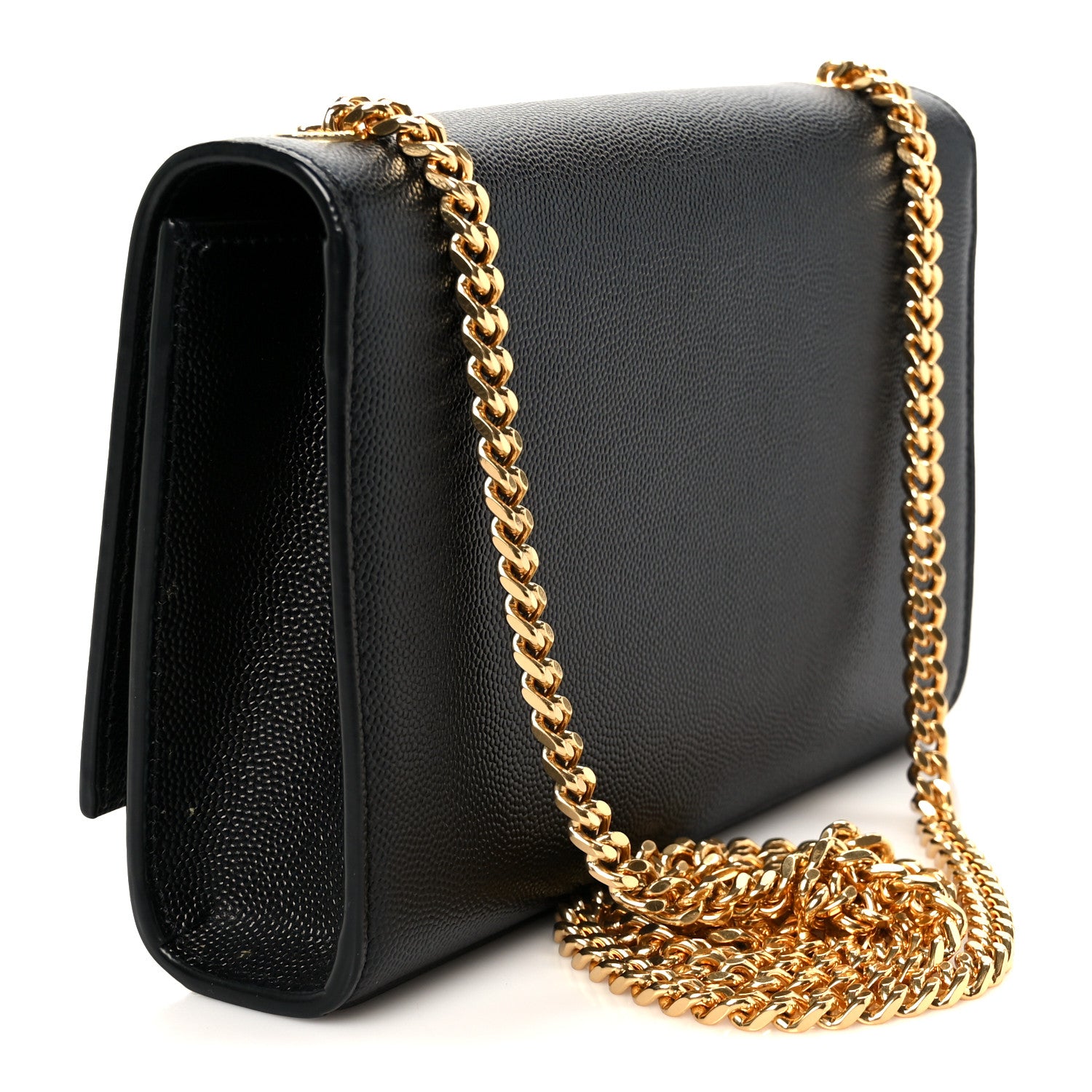 Saint Laurent Grain De Poudre Small Monogram Kate Satchel Black 3 of 11