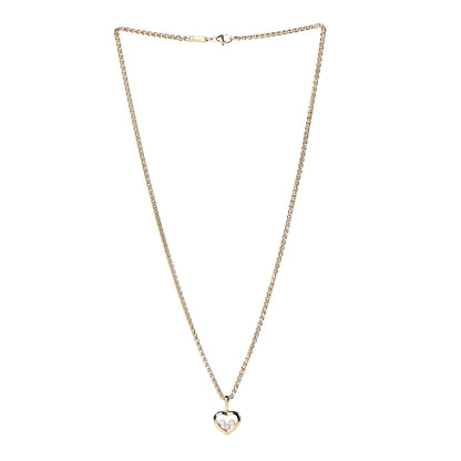 Chopard 18K Yellow Gold Happy Diamonds Icons Floating Heart Pendant Necklace 3 of 7