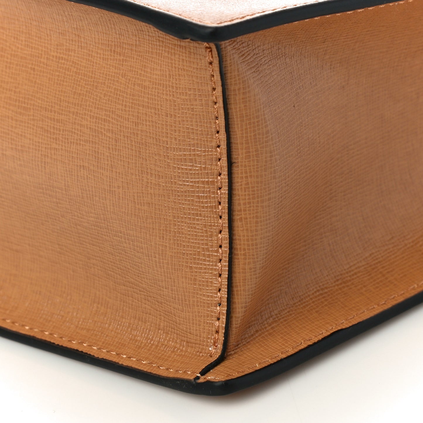 Saffiano Virtus Top Handle Shoulder Bag Camel