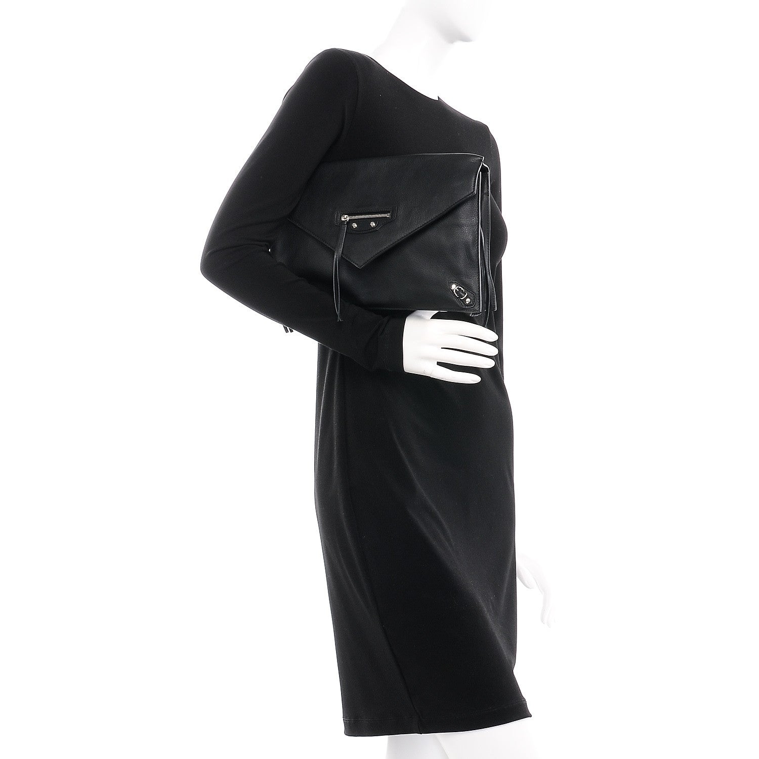 Balenciaga Veau Papier Sight Clutch Black 2 of 7