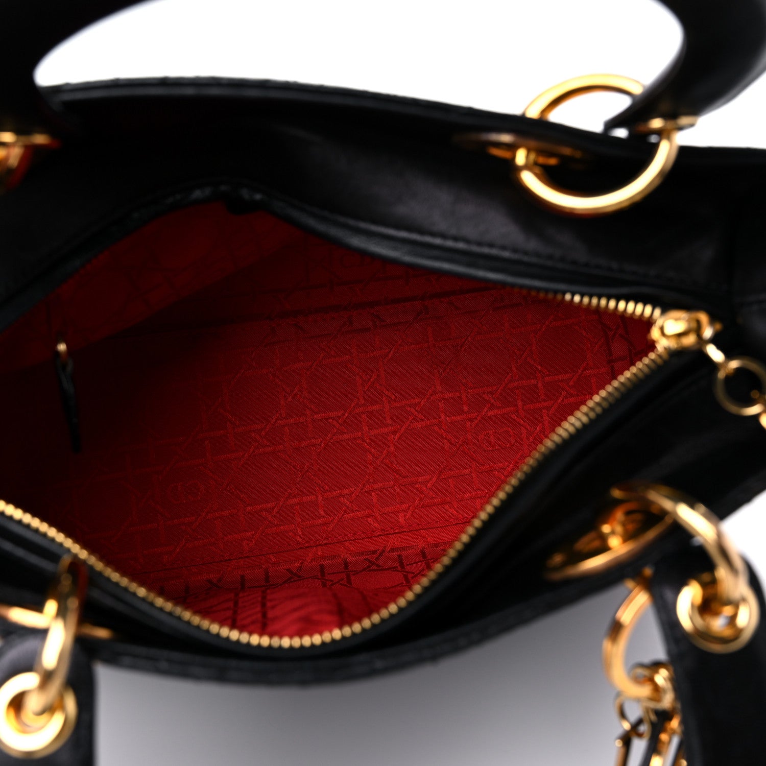 Christian Dior Lambskin Cannage Medium Lady Dior Black 5 of 15