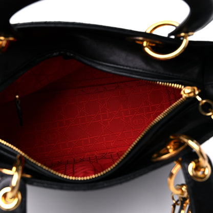 Christian Dior Lambskin Cannage Medium Lady Dior Black 5 of 15