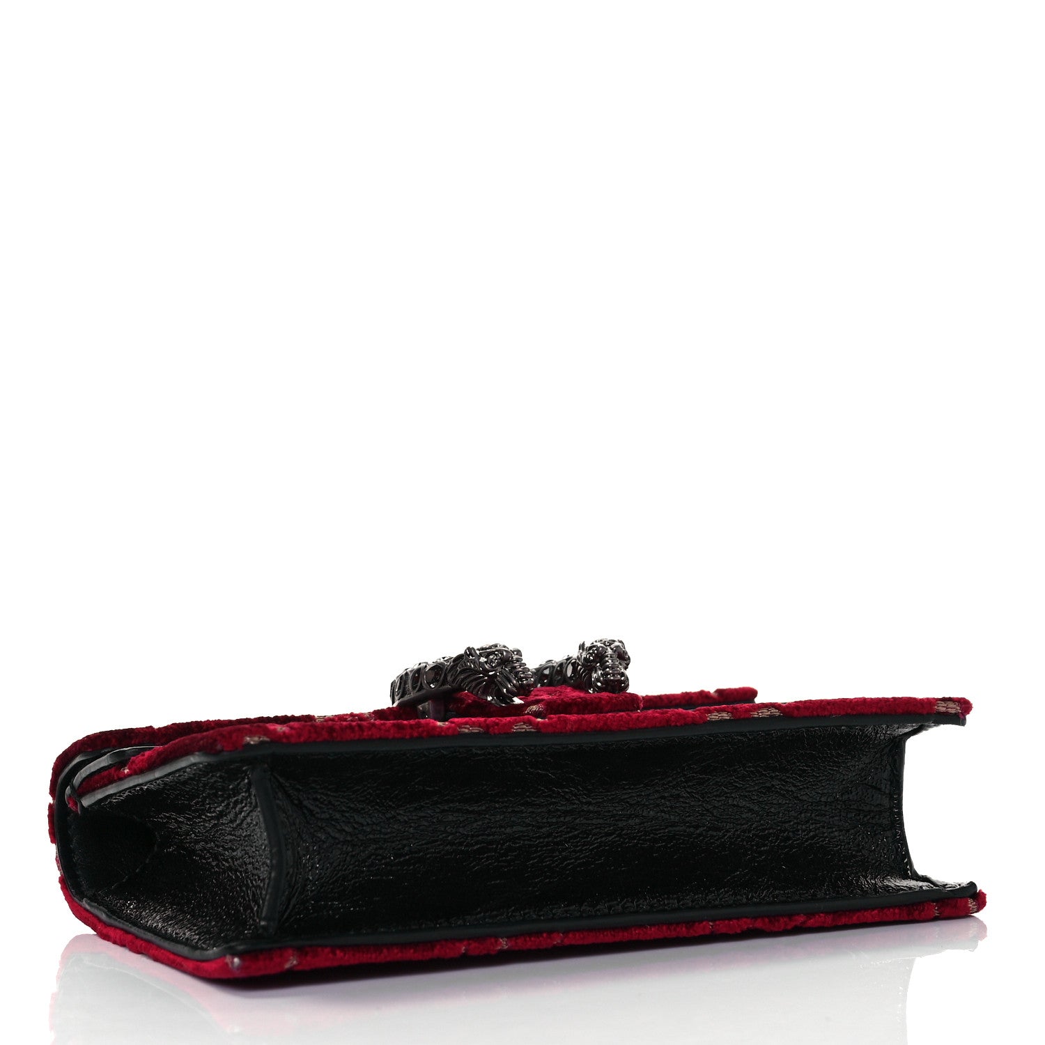 Gucci Velvet GG Monogram Super Mini Dionysus Shoulder Bag Red Cipria Black 4 of 8