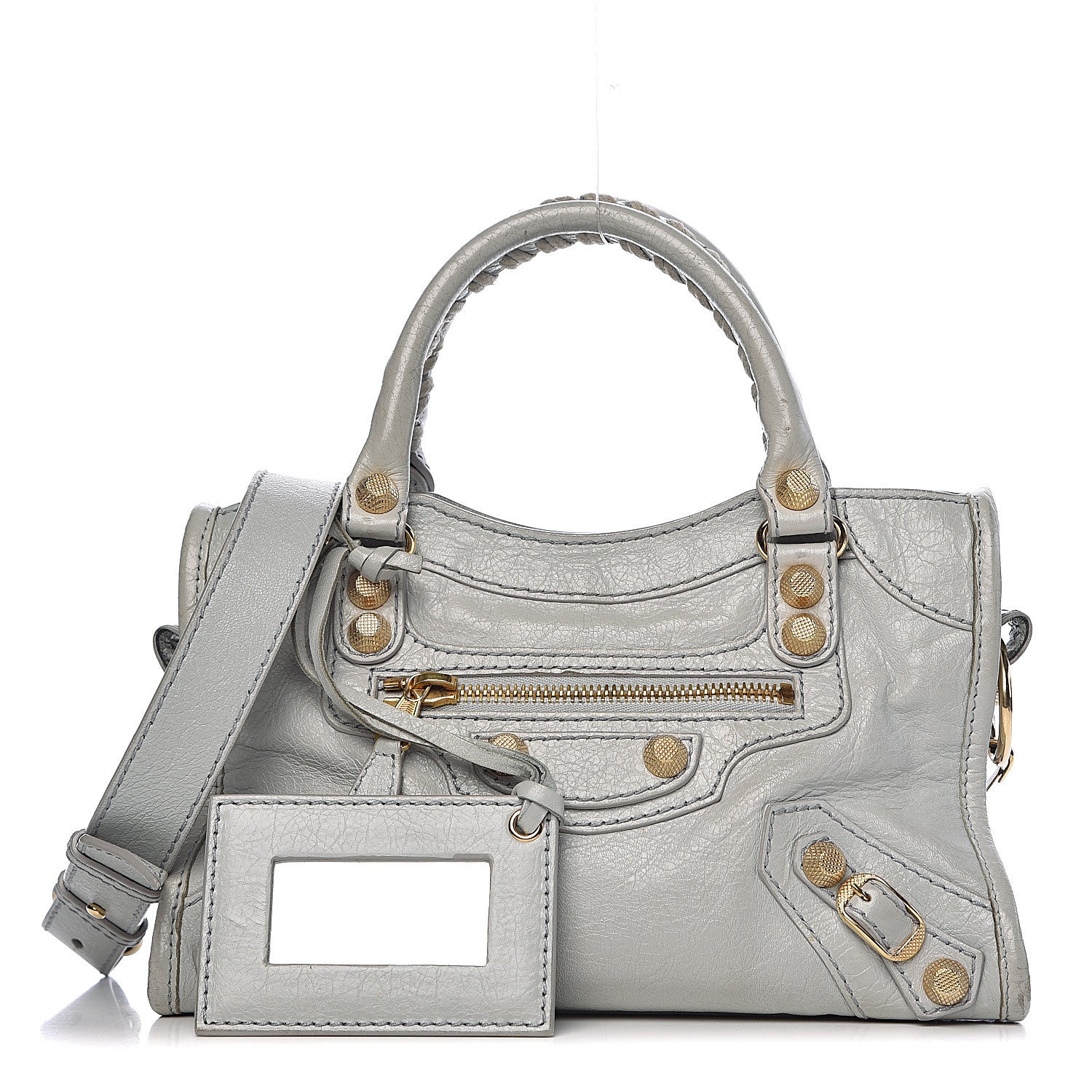 Balenciaga Agneau Giant 12 Gold Hardware Mini City Gris Melange 1 of 10