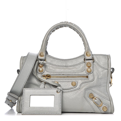 Balenciaga Agneau Giant 12 Gold Hardware Mini City Gris Melange 1 of 10