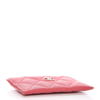 Chanel Caviar Quilted Card Holder Pink 3 of 8