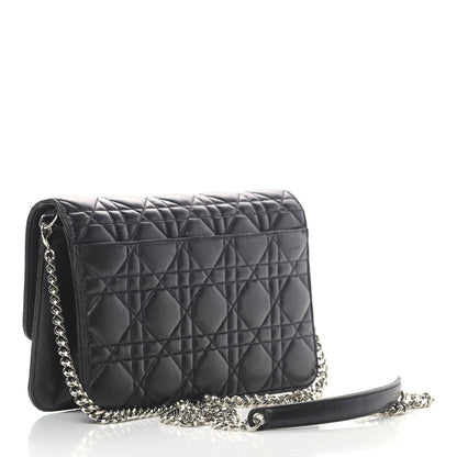 Christian Dior Lambskin Cannage Miss Dior Promenade Pouch Black 2 of 7