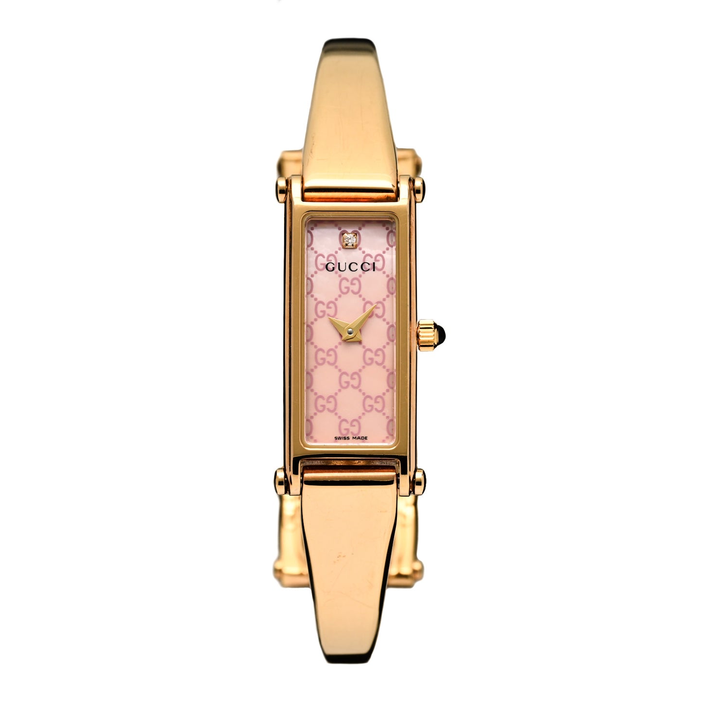 Stainless Steel Diamond Pink Mother of Pearl 12mm 1500L Horsebit Quartz Watch